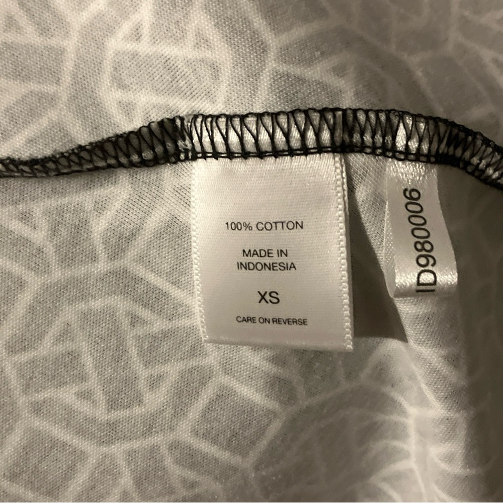 New York & Company Black and White Patterned Midi Dress - Picture 7 of 7